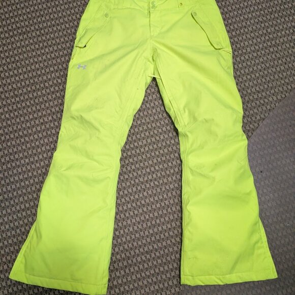 Under Armour Size Medium Women's Yellow/Lime Green Storm Snow Pants - Picture 1 of 7